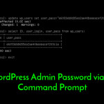 Как сбросить пароль администратора WordPress через командную строку MySQL