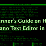 Руководство для начинающих по использованию редактора Nano Text в Linux